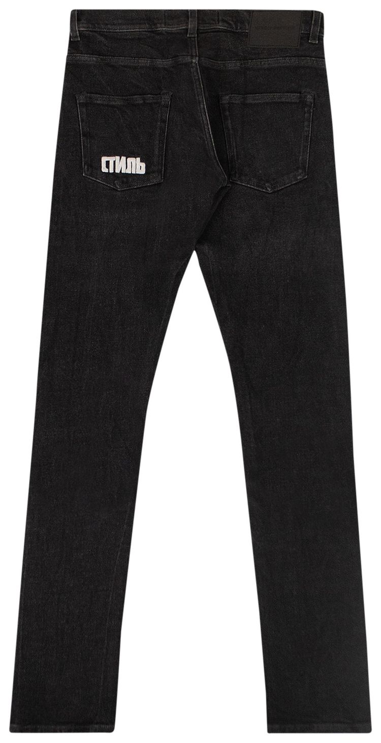 Heron Preston Slim Fit Jeans Wash Black