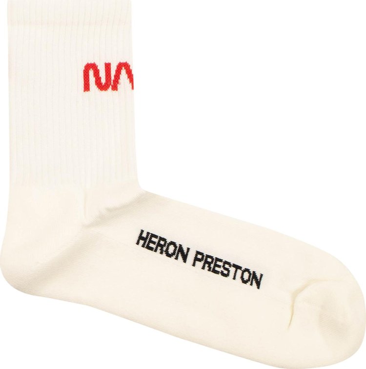 Heron Preston Nasa Long Socks 'White'