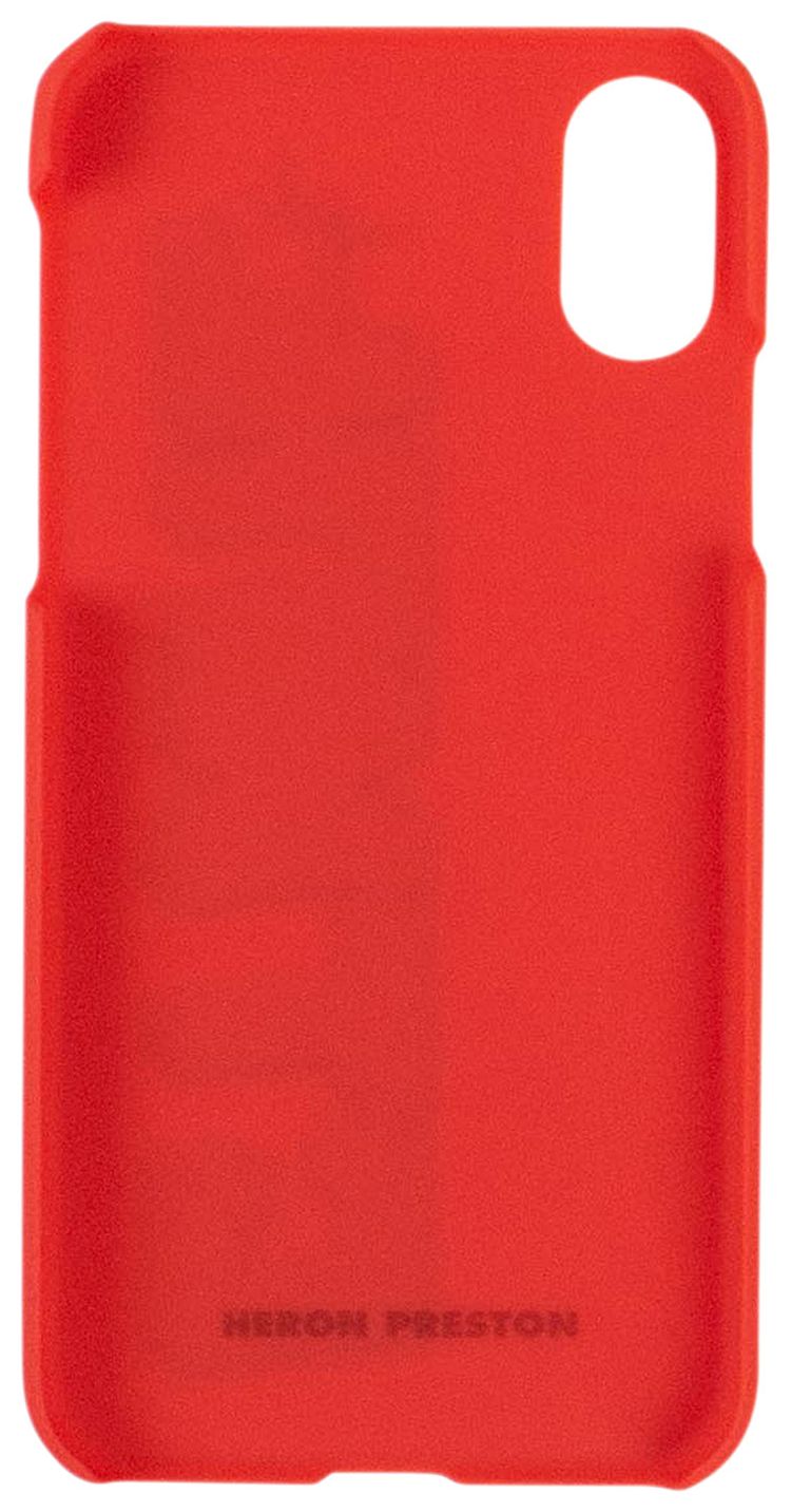Heron Preston Squared CTNMB iPhone XS Cover Coral Red