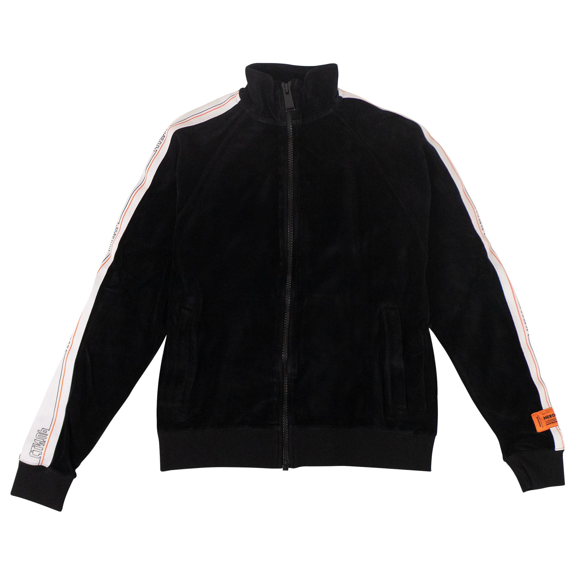 Buy Heron Preston Velour Tape Track Jacket 'Black