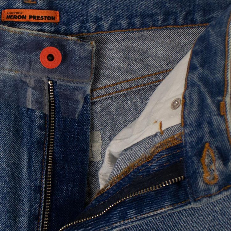 Heron Preston Straight Leg Jeans Blue