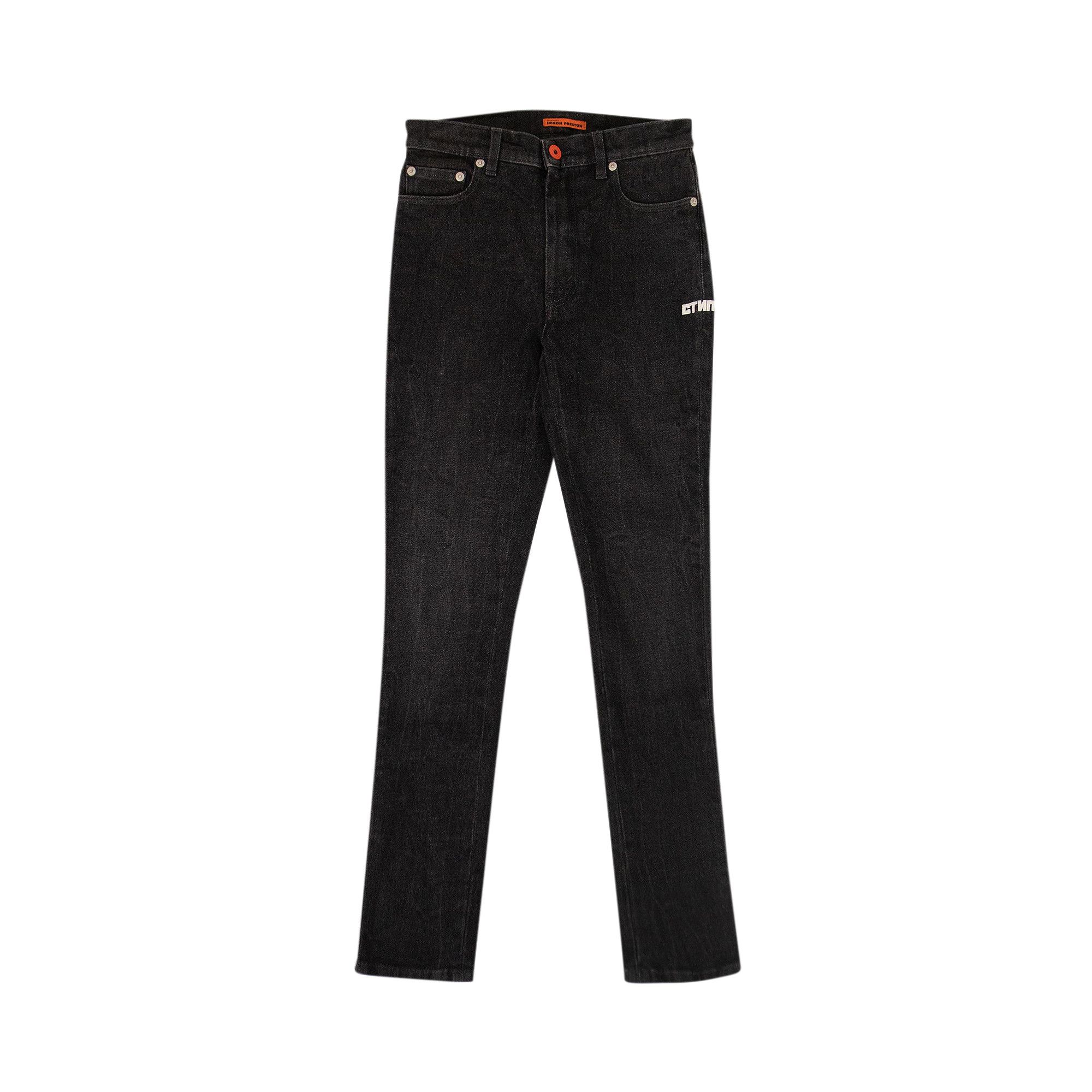 Buy Heron Preston Washed Denim 5 Pocket Jeans 'Black' -  HWYA004E197980037801 | GOAT