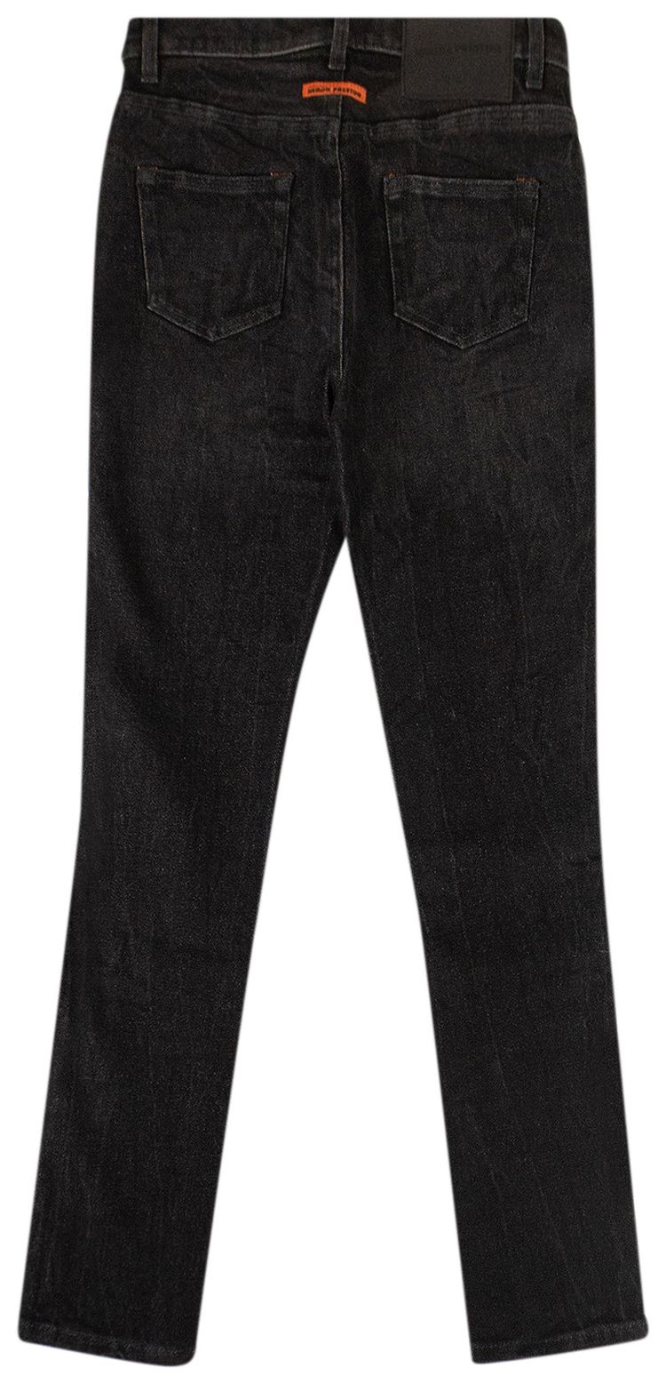 Heron Preston Washed Denim 5 Pocket Jeans Black