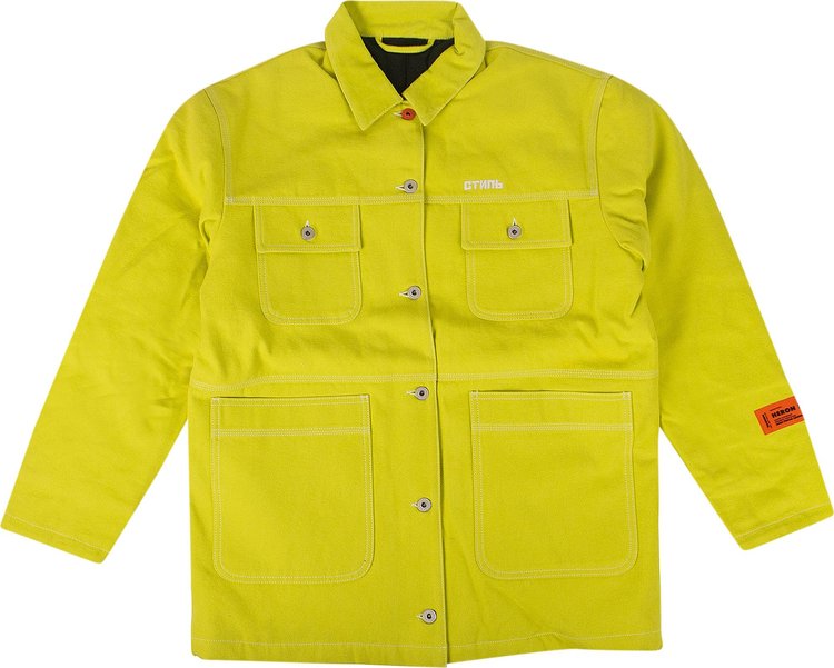 Heron Preston Embroidered Denim Jacket 'Yellow'