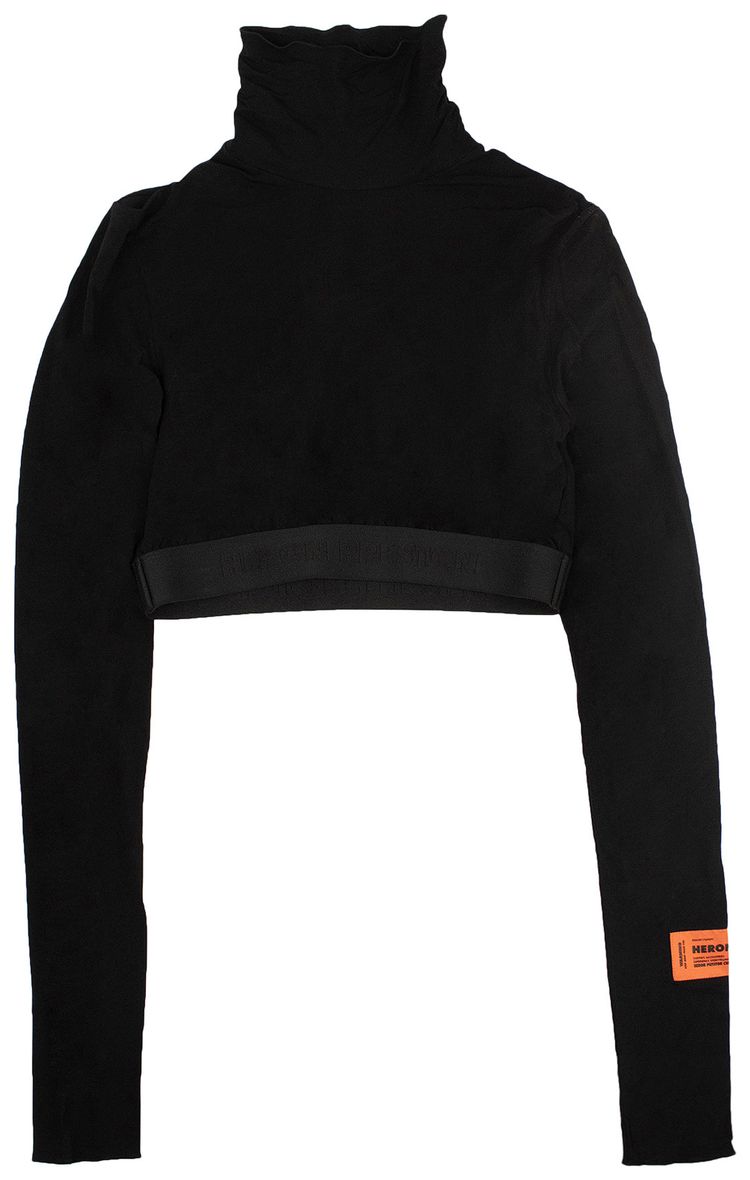 Heron Preston Turtleneck Cropped Top Black