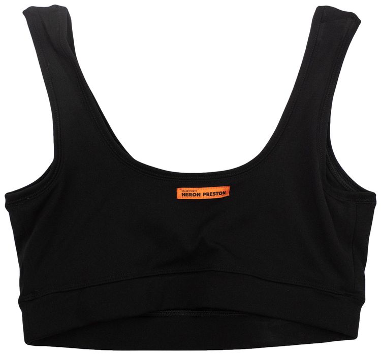 Heron Preston Logo Patch Crop Top Black