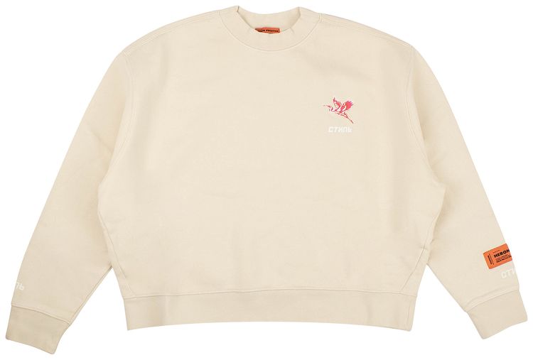 Heron Preston CTNMB Crew Neck Sweatshirt Beige