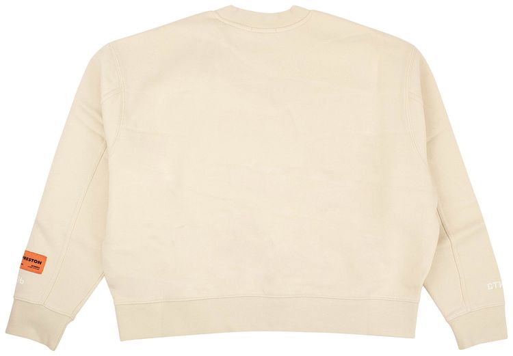 Heron Preston CTNMB Crew Neck Sweatshirt Beige