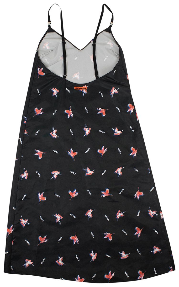 Heron Preston Printed Long Slip Dress Grey