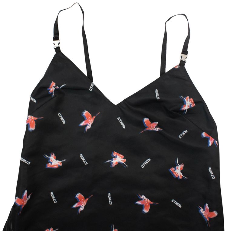 Heron Preston Printed Long Slip Dress Grey