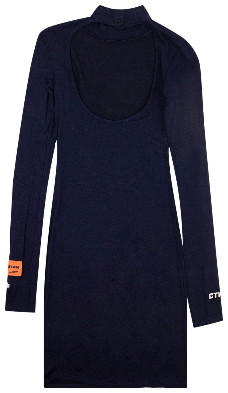 Heron Preston Turtleneck Mini Dress Navy