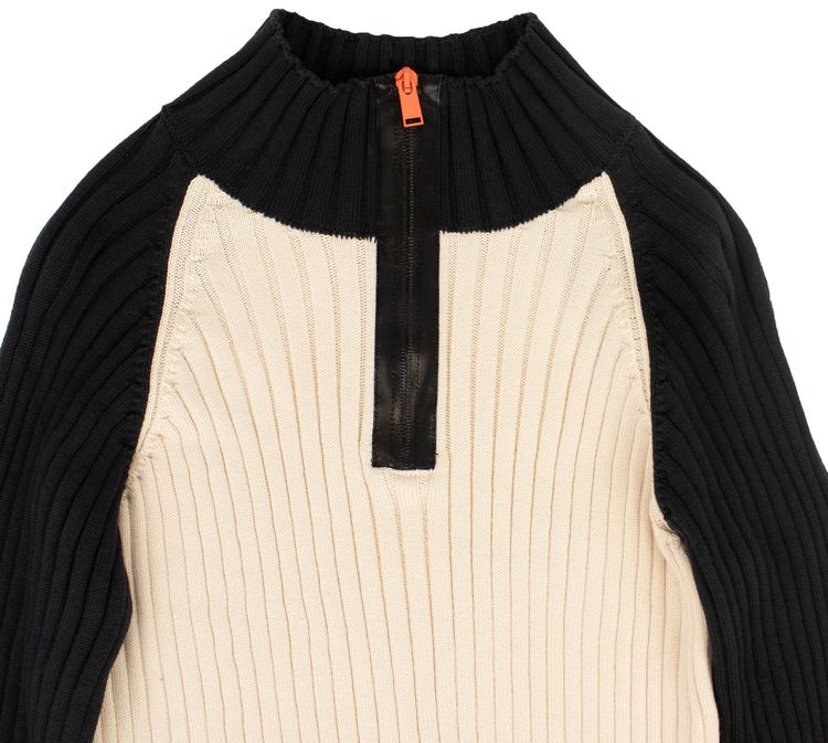 Heron Preston Ribbed Knit Dress BlackIvory