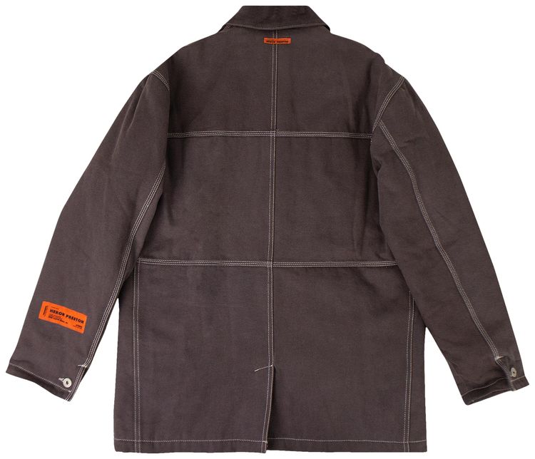 Heron Preston Canvas Worker Jacket GreyBrown