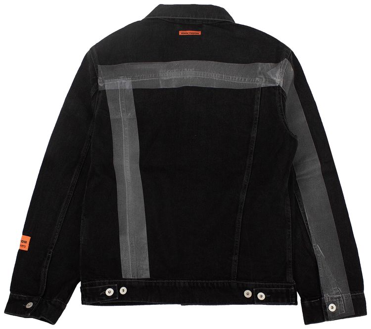 Heron Preston Tape Denim Jacket Black