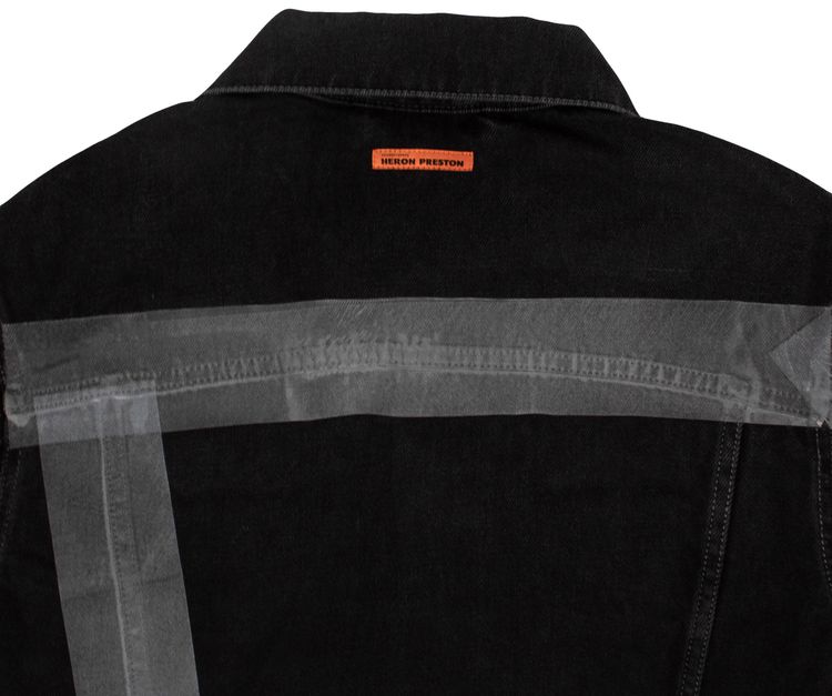 Heron Preston Tape Denim Jacket Black