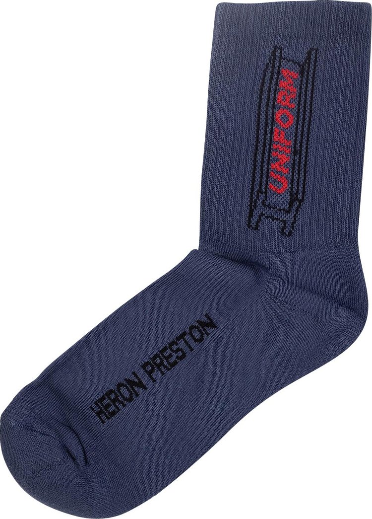 Heron Preston Logo Uniform Ankle Socks 'Blue'