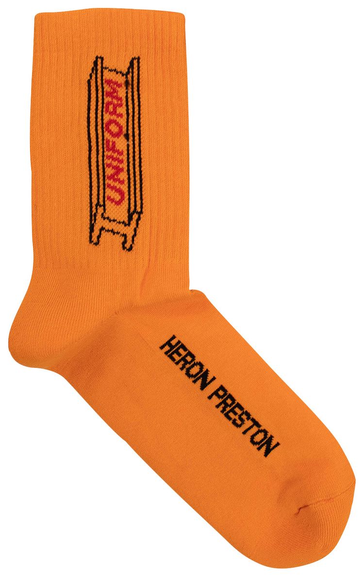 Heron Preston Logo CTNMB Socks Orange