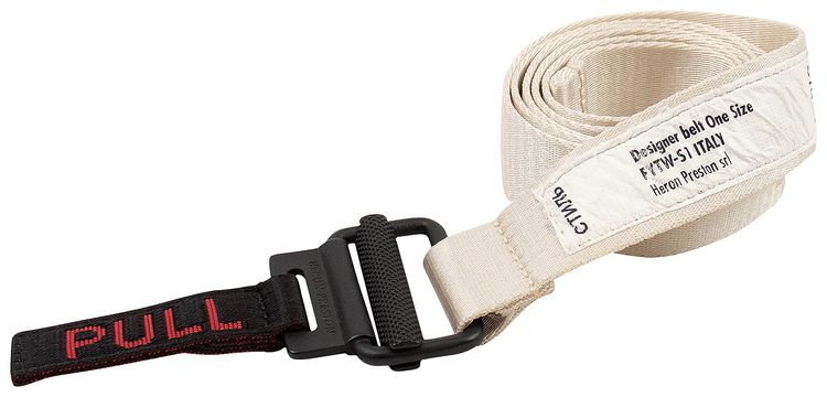Heron Preston Pull Tab Belt Ivory
