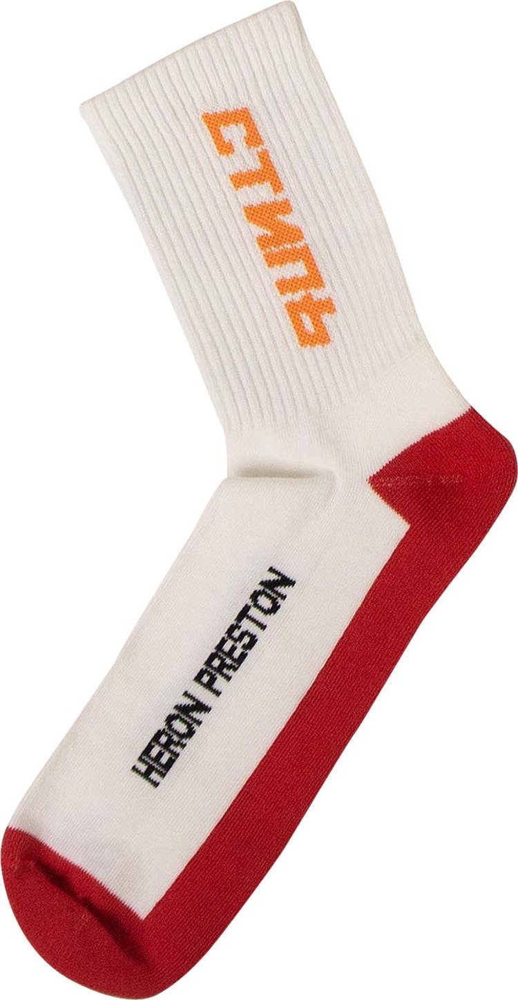 Heron Preston Logo Crew Socks 'White'