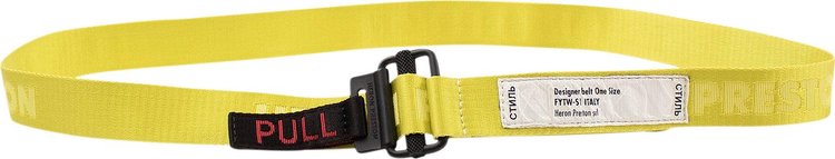 Heron Preston Pull Tab Belt 'Yellow'