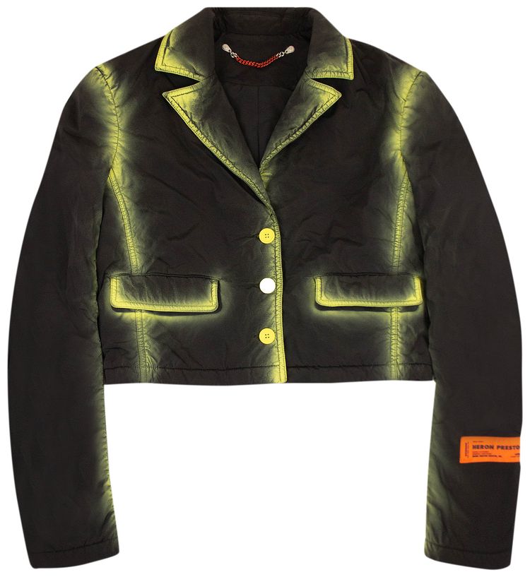 Heron Preston Crop Spray Blazer Black
