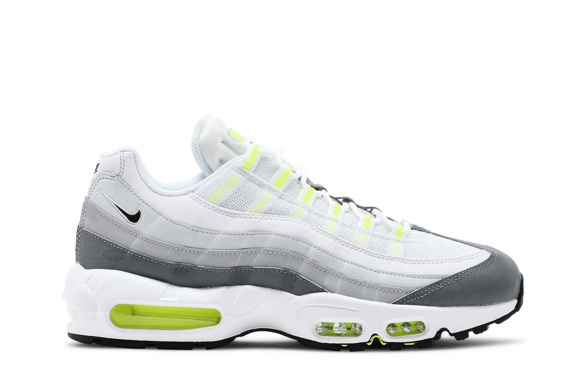 Size 10.5 Air Max 95 Logos Pack White Neon