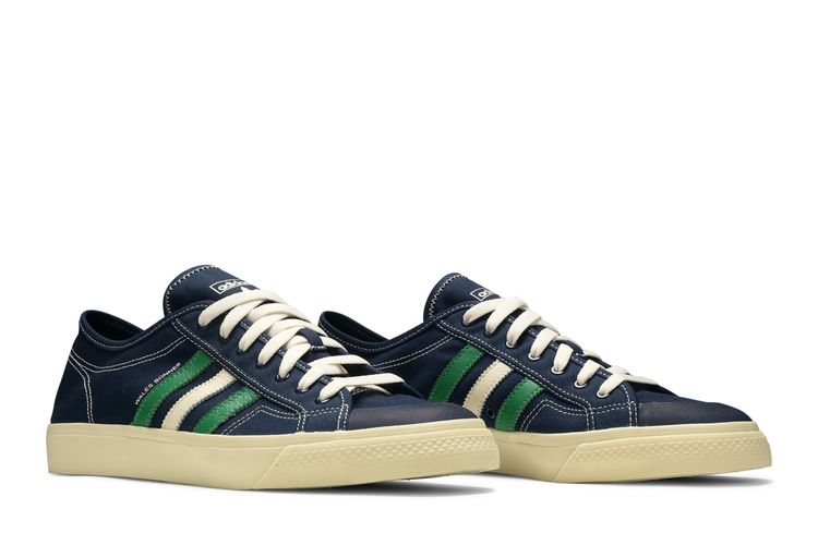adidas gazelle silver green womens adidas Originals x Wales Bonner Karintha Low Satin