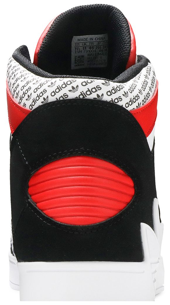 Adidas Hard Court High Logo Distortion   White Lush Red