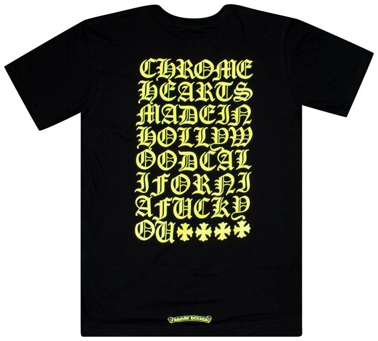 Chrome Hearts Glow In The Dark Pocket Tee Black