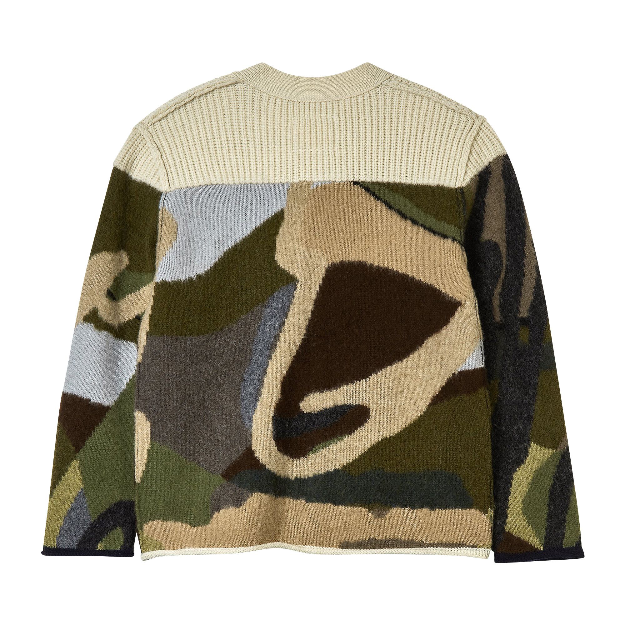 すぐったレディース福袋 Buy Sacai x KAWS Jacquard Knit Cardigan 'Camouflage' - 21 トップス