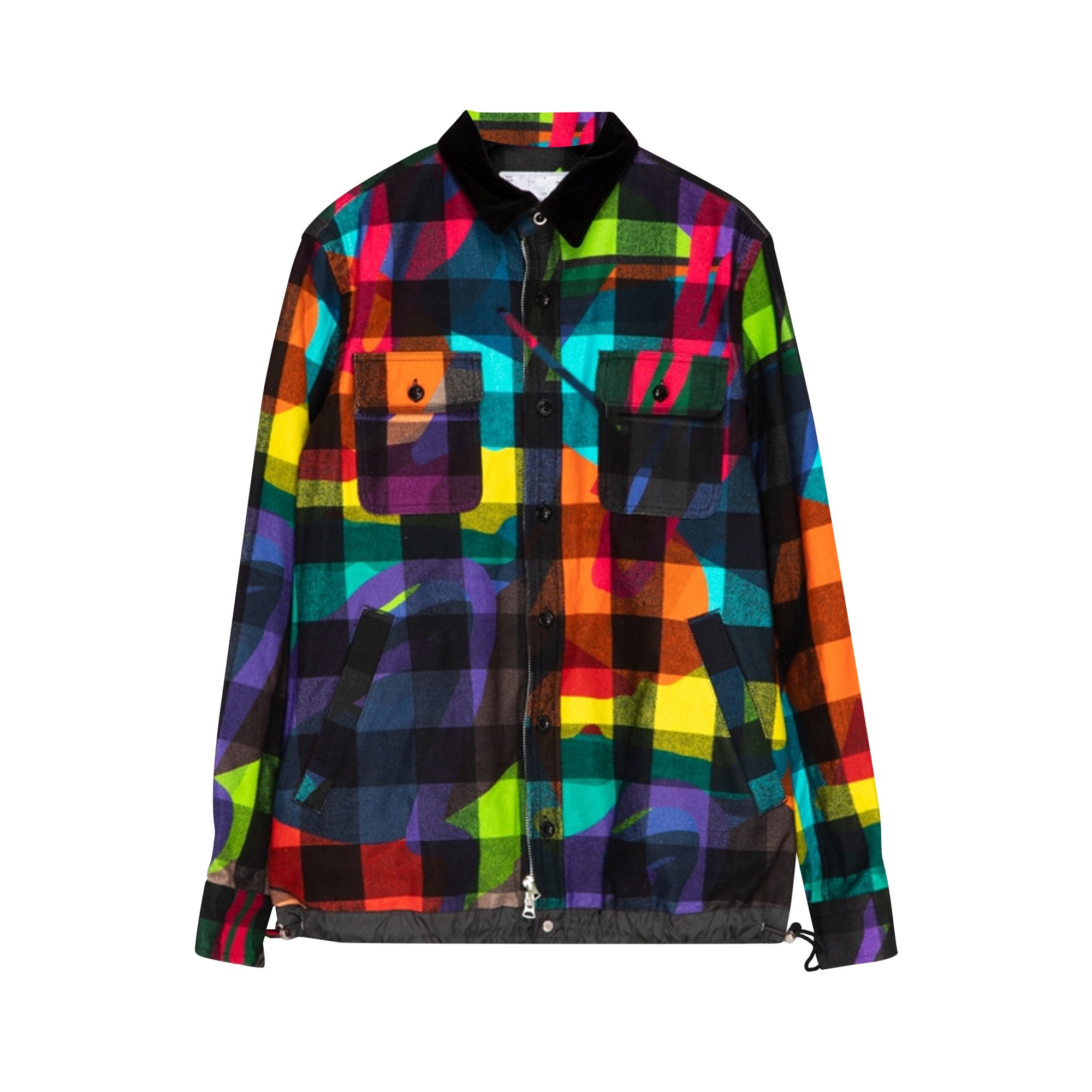 Buy Sacai x KAWS Plaid Shirt 'Multicolor' - 21 02571M 926 | GOAT