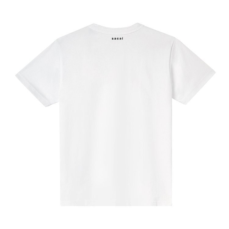 Sacai x KAWS Flock Print T Shirt WhiteRed