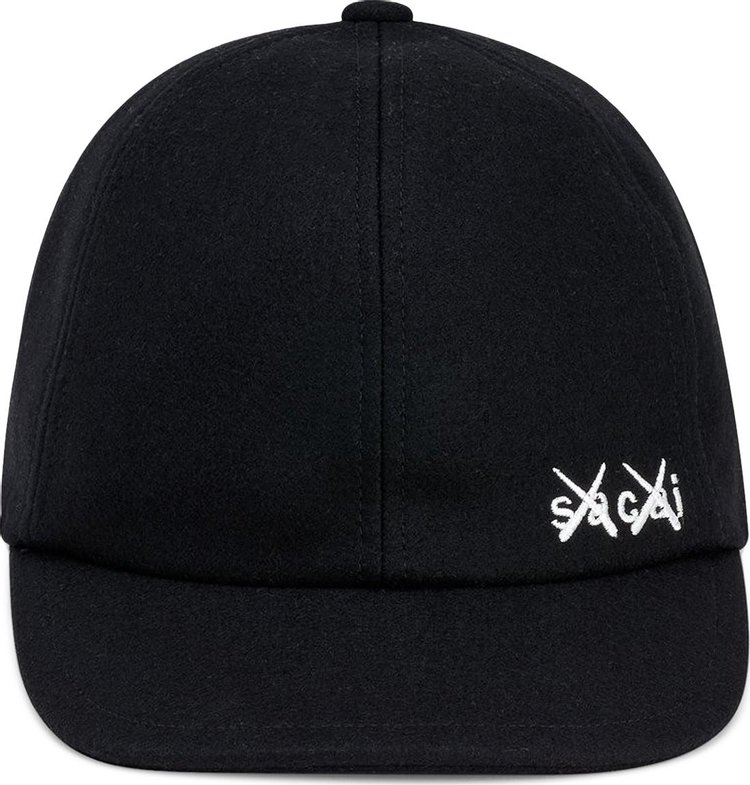 Sacai x KAWS Melton Cap Black