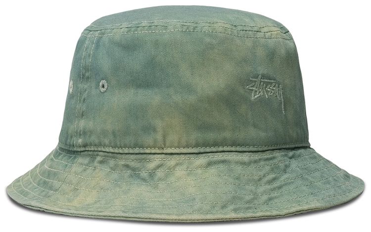 Stussy x Our Legacy Recycled Twill Bucket Hat Green