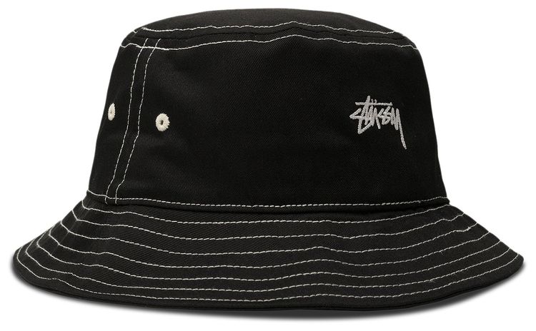 Stussy x Our Legacy Recycled Twill Bucket Hat Black
