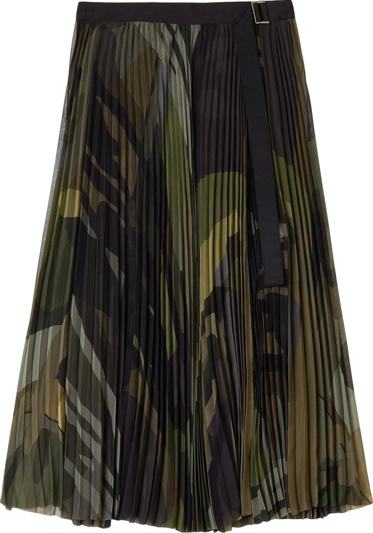 Sacai x KAWS Print Chiffon Skirt 'Camouflage'