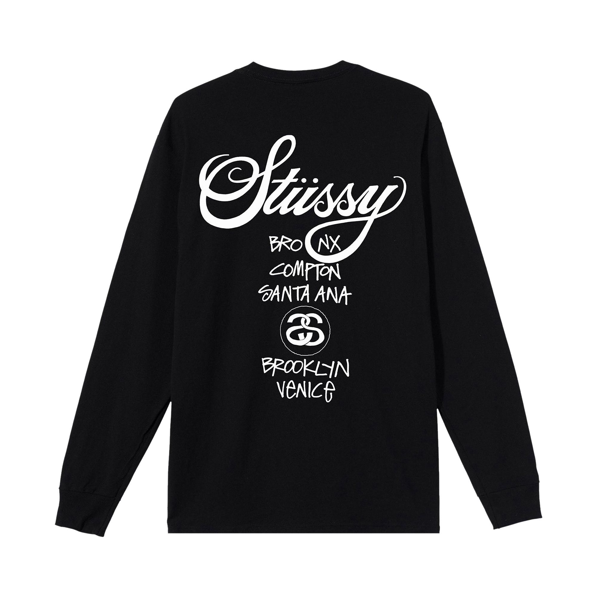 Buy Stussy x Dover Street Market World Tour Long-Sleeve Tee 'Black