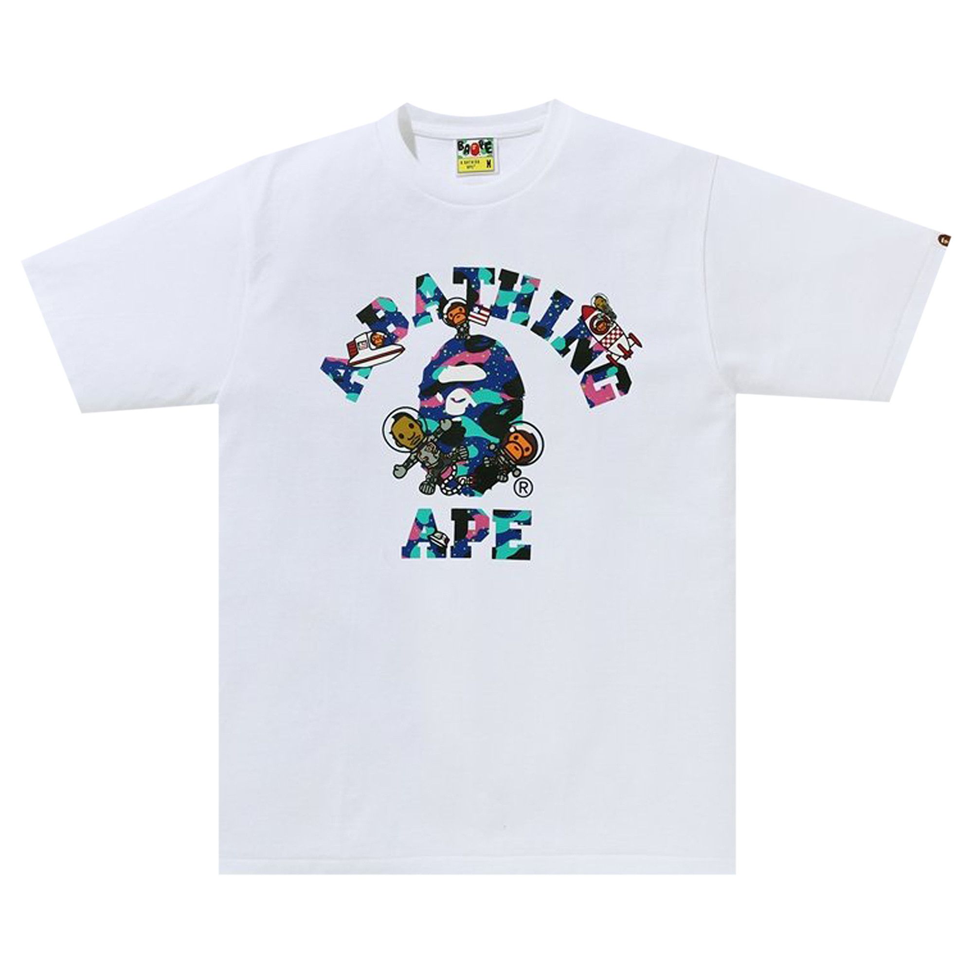 Buy BAPE x Kid Cudi College Moon Man Tee 'White' - 2G73 110