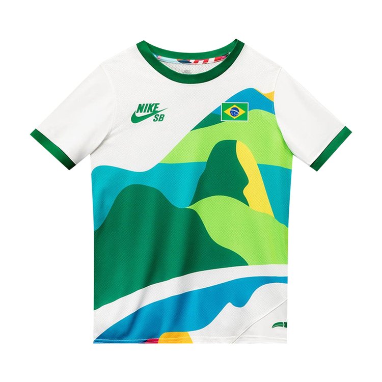 Insignia Desierto Olla de crack Nike SB x Parra Brazil Federation Kit Crew Jersey 'White/Clover' | GOAT