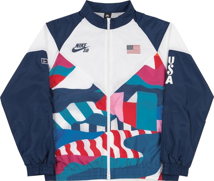 Nike SB x Parra USA Federation Kit Skate Tracksuit Brave BlueWhite