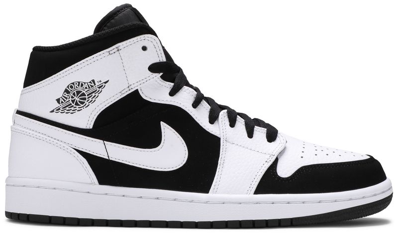 jordan 1 mid white black