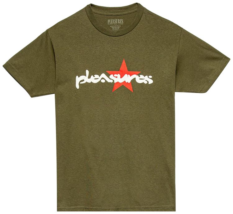 Pleasures Vibration T Shirt Olive