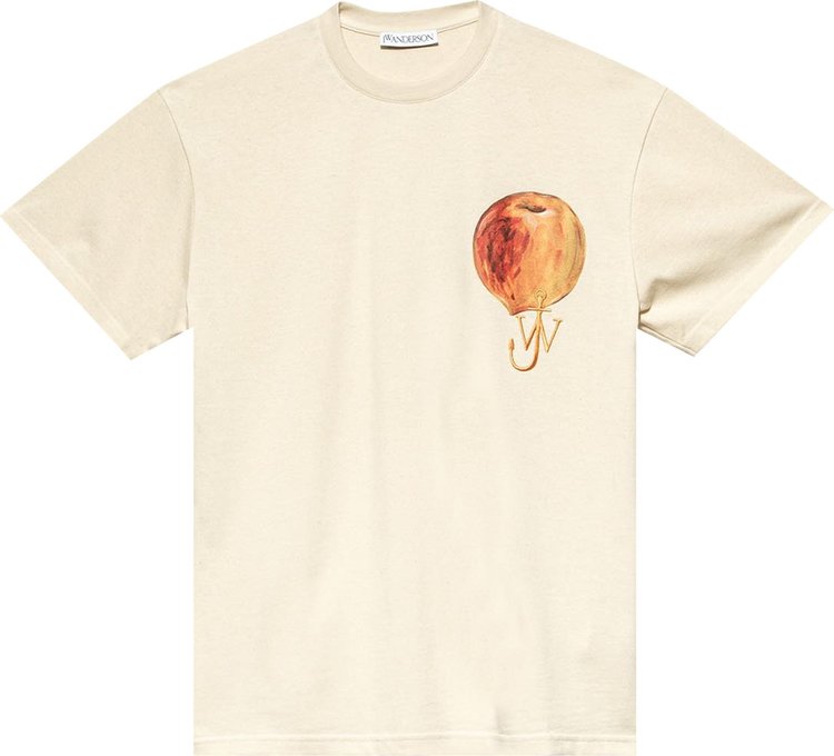 JW Anderson Printed Peach Logo Tee 'Off White'