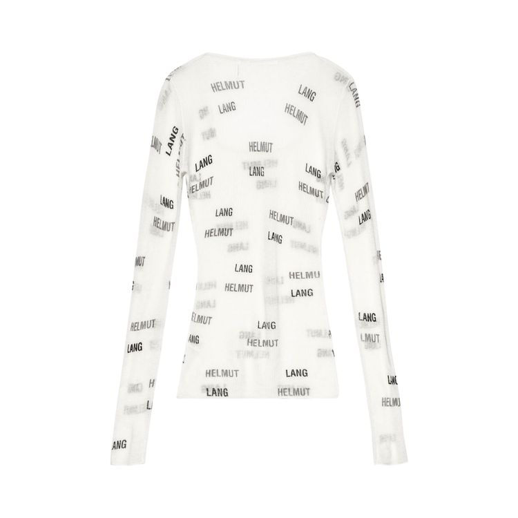 Helmut Lang Logo Long Sleeve Tee Muslin