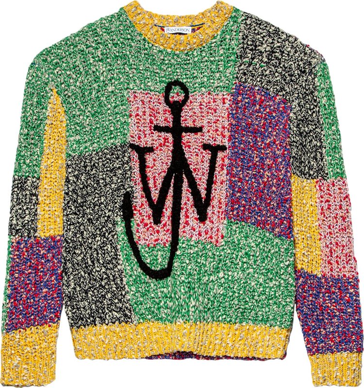 JW Anderson Anchor Patch Crewneck 'Black/Multi'