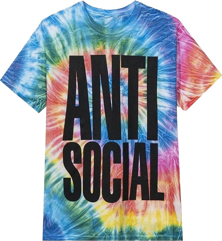 Anti Social Social Club Heatwave Tee 'Rainbow Tie Dye'