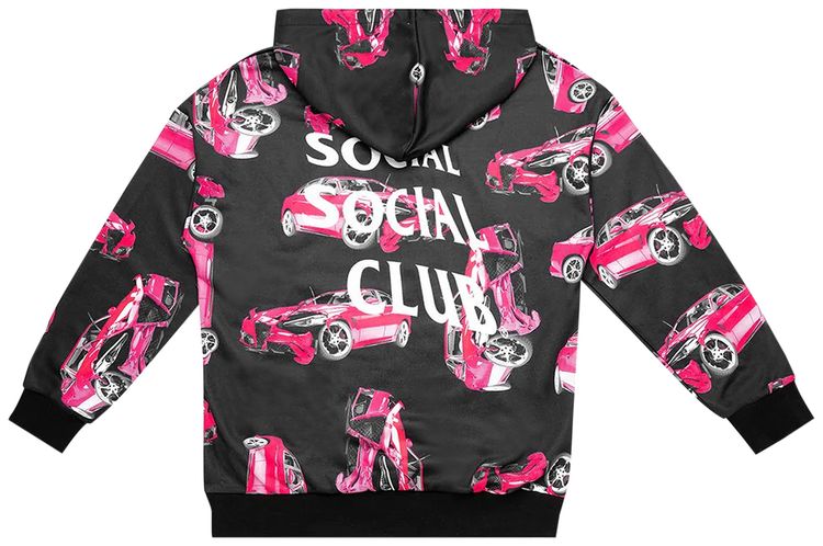 Anti Social Social Club 3AM On Melrose All Over Hoodie BlackPink