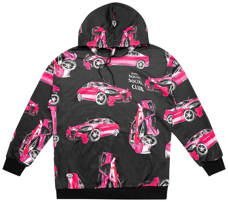 Anti Social Social Club 3AM On Melrose All Over Hoodie BlackPink