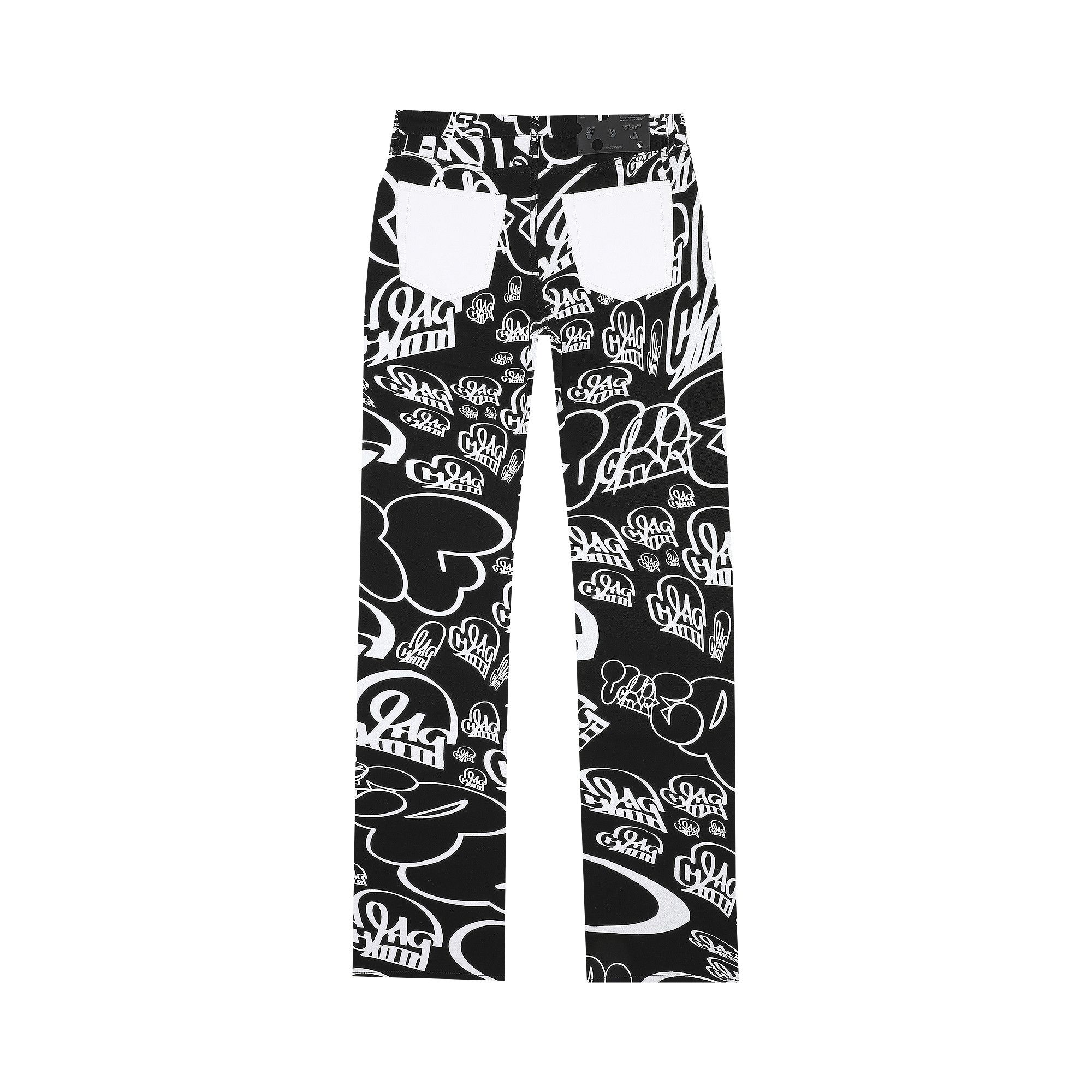 Buy Off-White x Katsu Printed Straight Leg Jean 'Black/White