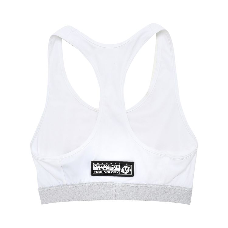 Vetements Logo Sports Bra White